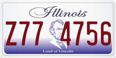 IL license plate Z774756