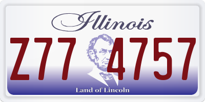 IL license plate Z774757