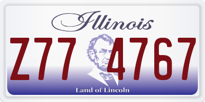IL license plate Z774767