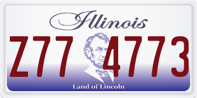 IL license plate Z774773