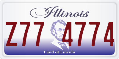 IL license plate Z774774