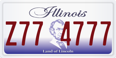 IL license plate Z774777