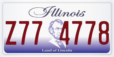 IL license plate Z774778