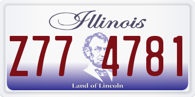IL license plate Z774781