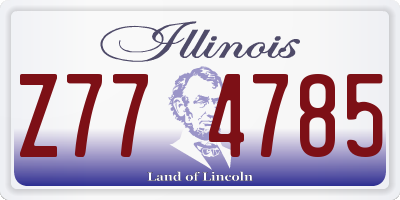 IL license plate Z774785