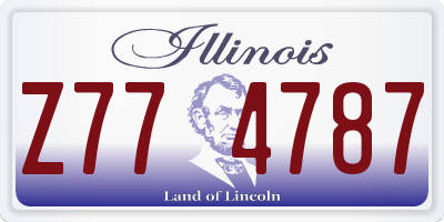 IL license plate Z774787