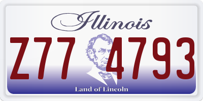 IL license plate Z774793