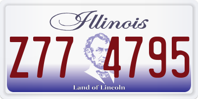 IL license plate Z774795