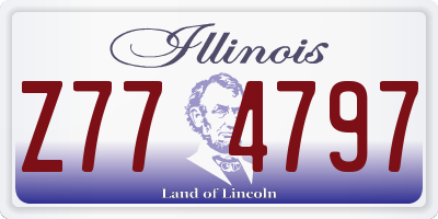 IL license plate Z774797