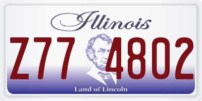 IL license plate Z774802