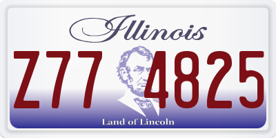 IL license plate Z774825