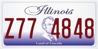 IL license plate Z774848