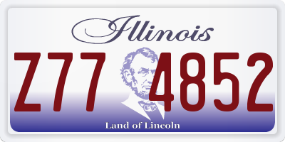 IL license plate Z774852