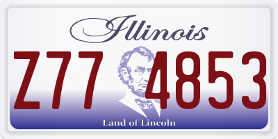 IL license plate Z774853