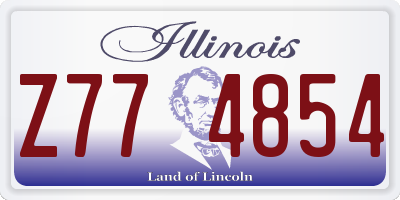IL license plate Z774854