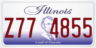 IL license plate Z774855