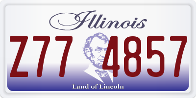 IL license plate Z774857