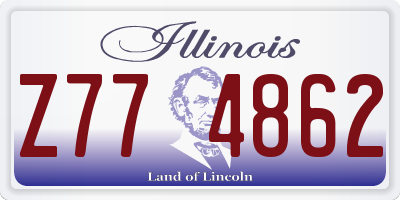 IL license plate Z774862