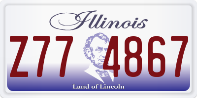 IL license plate Z774867