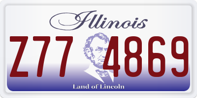 IL license plate Z774869