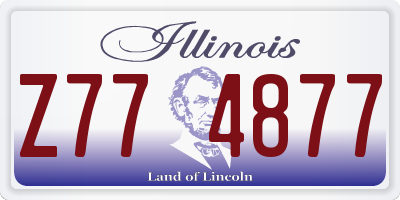 IL license plate Z774877