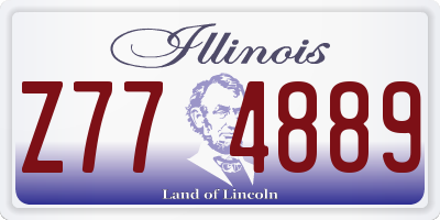 IL license plate Z774889