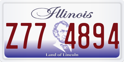 IL license plate Z774894