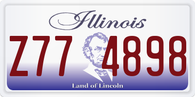 IL license plate Z774898