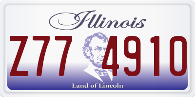 IL license plate Z774910