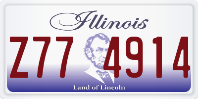 IL license plate Z774914