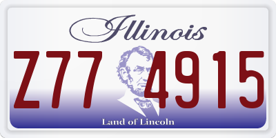 IL license plate Z774915
