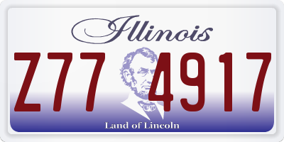 IL license plate Z774917