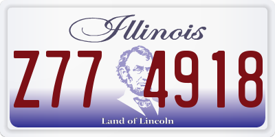 IL license plate Z774918
