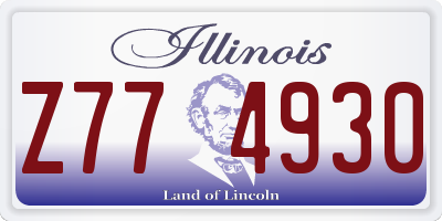 IL license plate Z774930