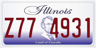 IL license plate Z774931