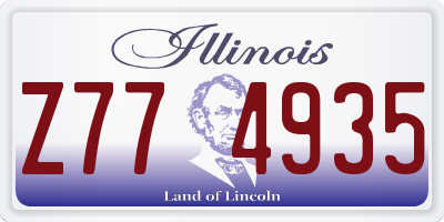 IL license plate Z774935