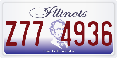 IL license plate Z774936