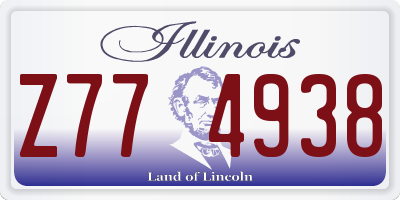 IL license plate Z774938