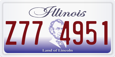 IL license plate Z774951