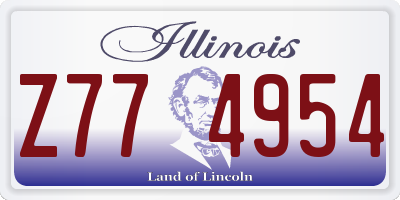 IL license plate Z774954