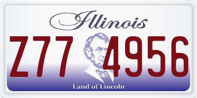 IL license plate Z774956