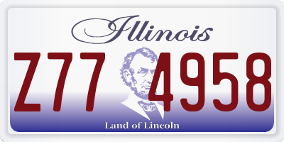 IL license plate Z774958