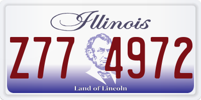 IL license plate Z774972