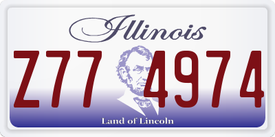IL license plate Z774974