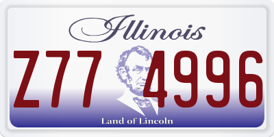 IL license plate Z774996