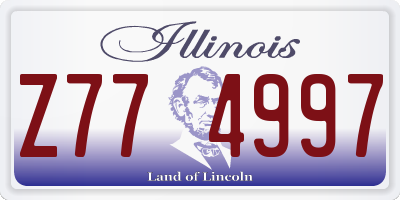 IL license plate Z774997