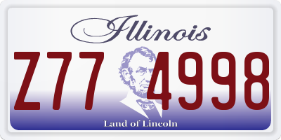 IL license plate Z774998