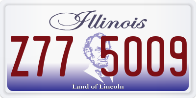 IL license plate Z775009