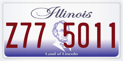 IL license plate Z775011