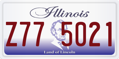 IL license plate Z775021